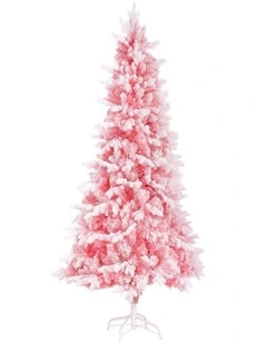 6ft Pink Artificial Christmas Tree  1.8m Hinged Spruce with 1036 Tips