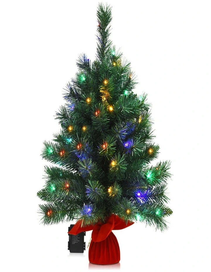 66cm Pre-Lit Tabletop Christmas Tree with 8 Flashing Light Modes image 1