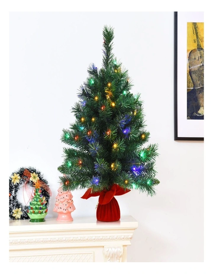 66cm Pre-Lit Tabletop Christmas Tree with 8 Flashing Light Modes image 5