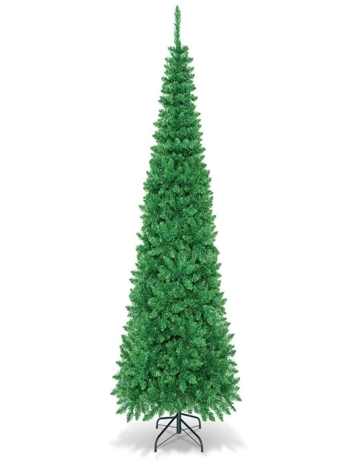 Pre-Lit Artificial Christmas Tree with LED Lights Festive Xmas Decor image 1