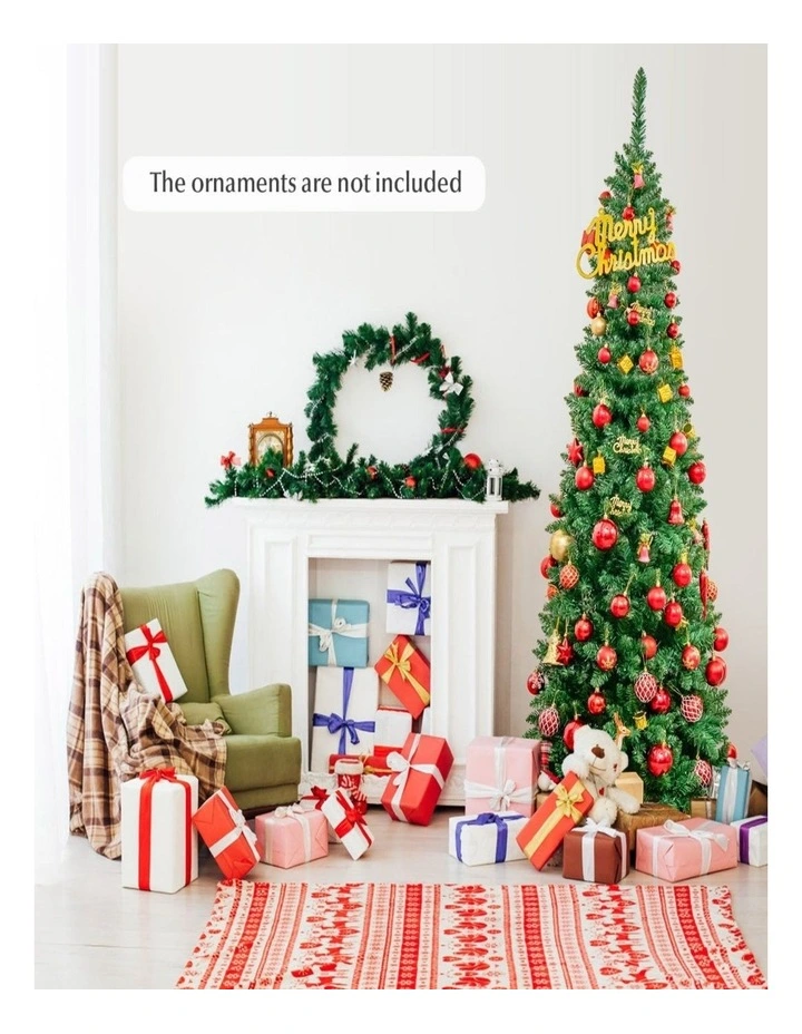Pre-Lit Artificial Christmas Tree with LED Lights Festive Xmas Decor image 3