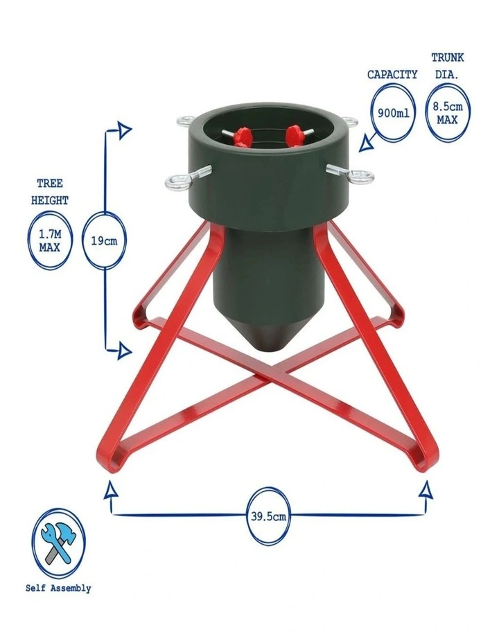 Classic Christmas Tree Stand with Water Holder  3in Green Xmas Base image 3