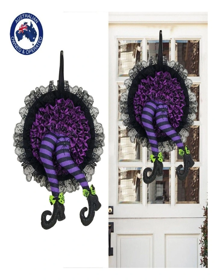 Halloween Front Door Wreath Garland  Hanging Indoor Outdoor Decoration image 2