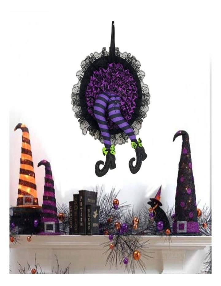 Halloween Front Door Wreath Garland  Hanging Indoor Outdoor Decoration image 5