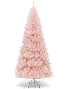 1.8m Hinged Artificial Christmas Tree with Sturdy Metal Stand  Xmas Decor