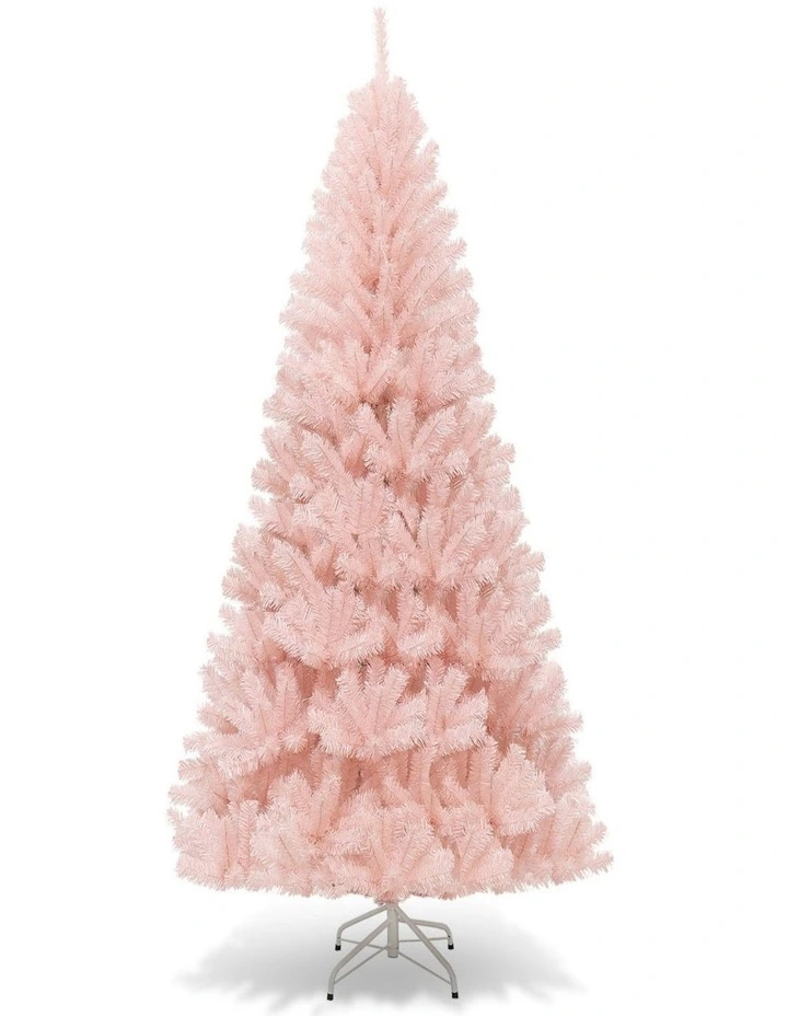 1.8m Hinged Artificial Christmas Tree with Sturdy Metal Stand Xmas Decor image 1