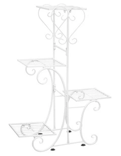 Metal & Wood Plant Stand Shelf Indoor Outdoor Flower Pot Display Rack for Home Garden