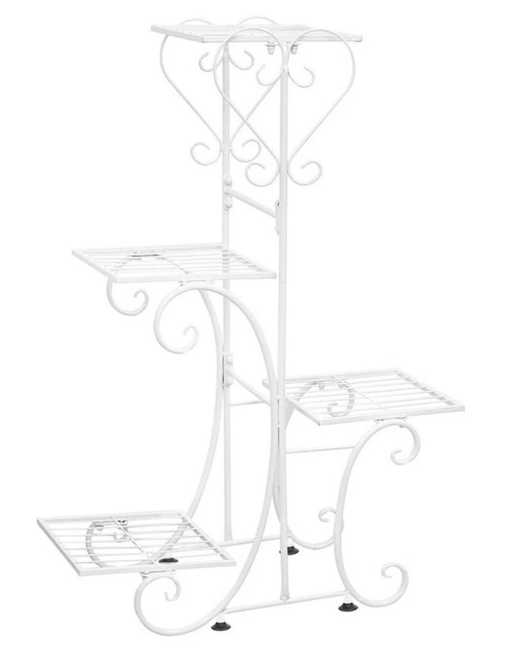 Metal & Wood Plant Stand Shelf Indoor Outdoor Flower Pot Display Rack for Home Garden image 1