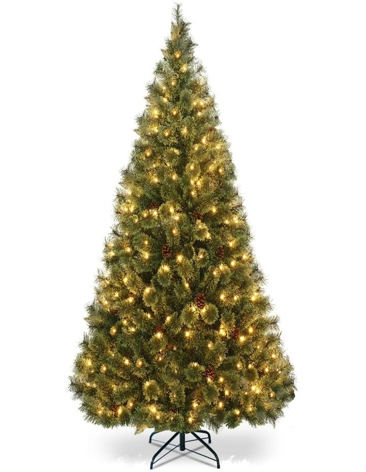 1.8m Pine Christmas Tree with Warm White LED Lights  Holiday Home Decor image 1
