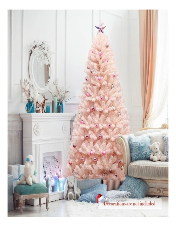 2.1m Hinged Artificial Christmas Tree with Sturdy Metal Stand  Xmas Decor image 4