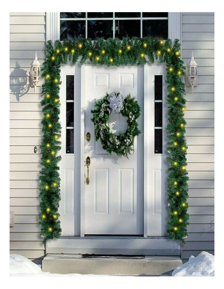 9ft Green Pine Christmas Garland  Stair Fireplace & Party Decoration image 3