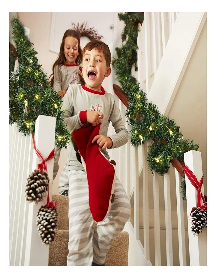 9ft Green Pine Christmas Garland  Stair Fireplace & Party Decoration image 4