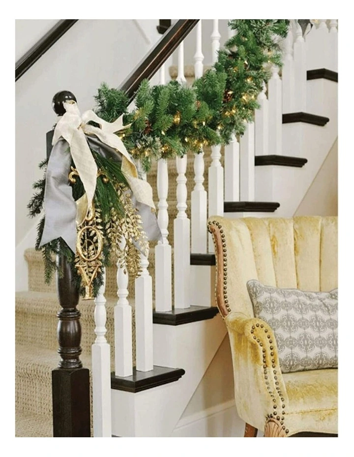 9ft Green Pine Christmas Garland  Stair Fireplace & Party Decoration image 5