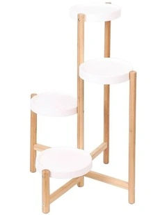 4-Tier Corner Plant Stand Flower Pot Holder Shelf for Indoor Outdoor Garden & Balcony