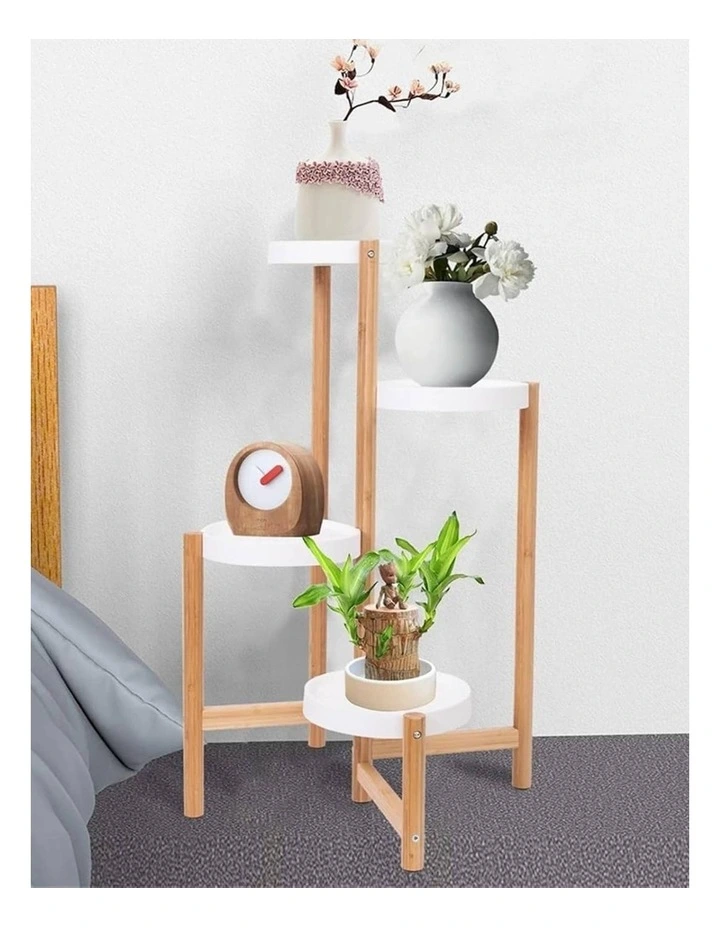 4-Tier Corner Plant Stand Flower Pot Holder Shelf for Indoor Outdoor Garden & Balcony image 5