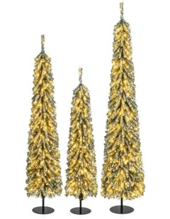 3-Piece Artificial Christmas Tree Set  1.2m/1.5m/1.8m Xmas Decor