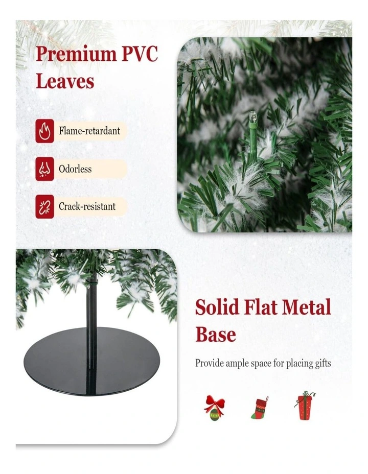 3-Piece Artificial Christmas Tree Set  1.2m/1.5m/1.8m Xmas Decor image 3