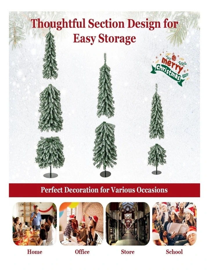 3-Piece Artificial Christmas Tree Set  1.2m/1.5m/1.8m Xmas Decor image 5