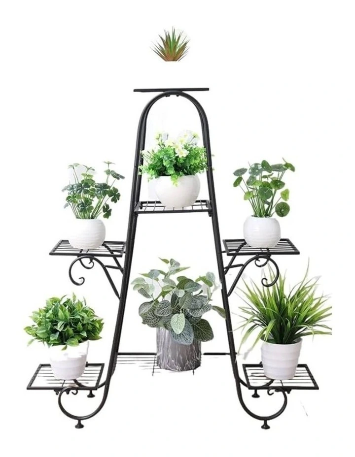 7-Tier Metal Plant Stand  Multi-Level Flower Pot Shelf for Garden Patio & Balcony image 1