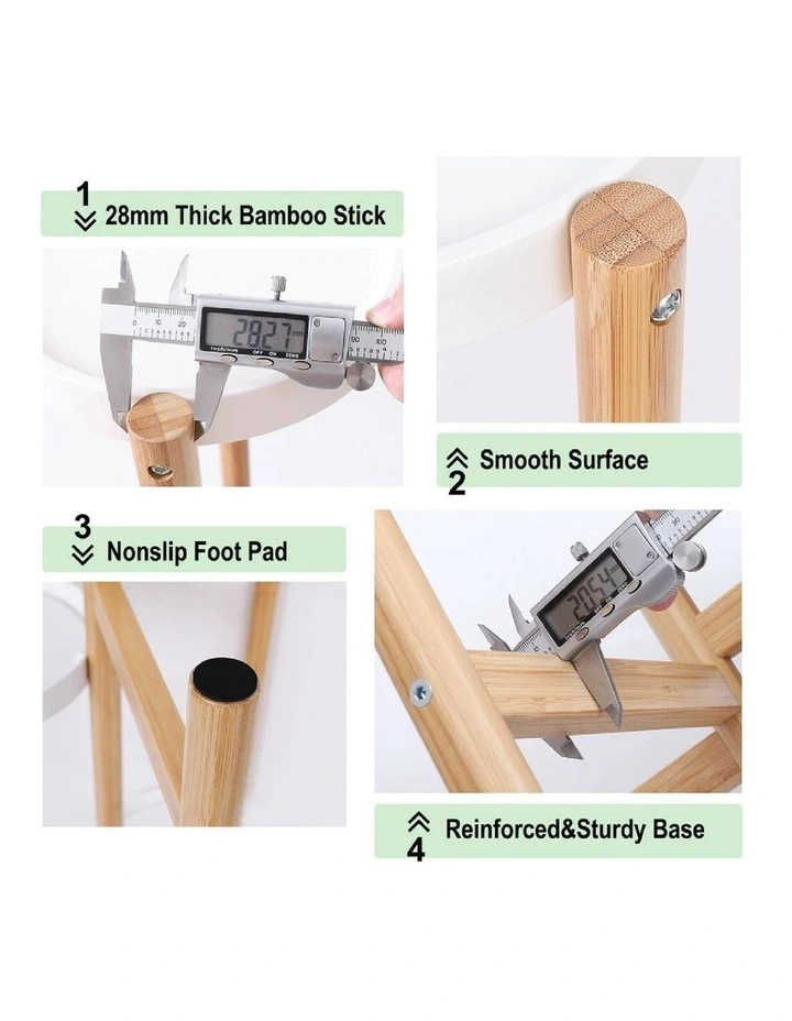 4-Tier Bamboo Plant Stand  Indoor Flower Pot Holder Shelf for Home & Balcony image 3