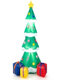 180cm Inflatable Christmas Tree with LED Light & Gift Boxes  Xmas Decor