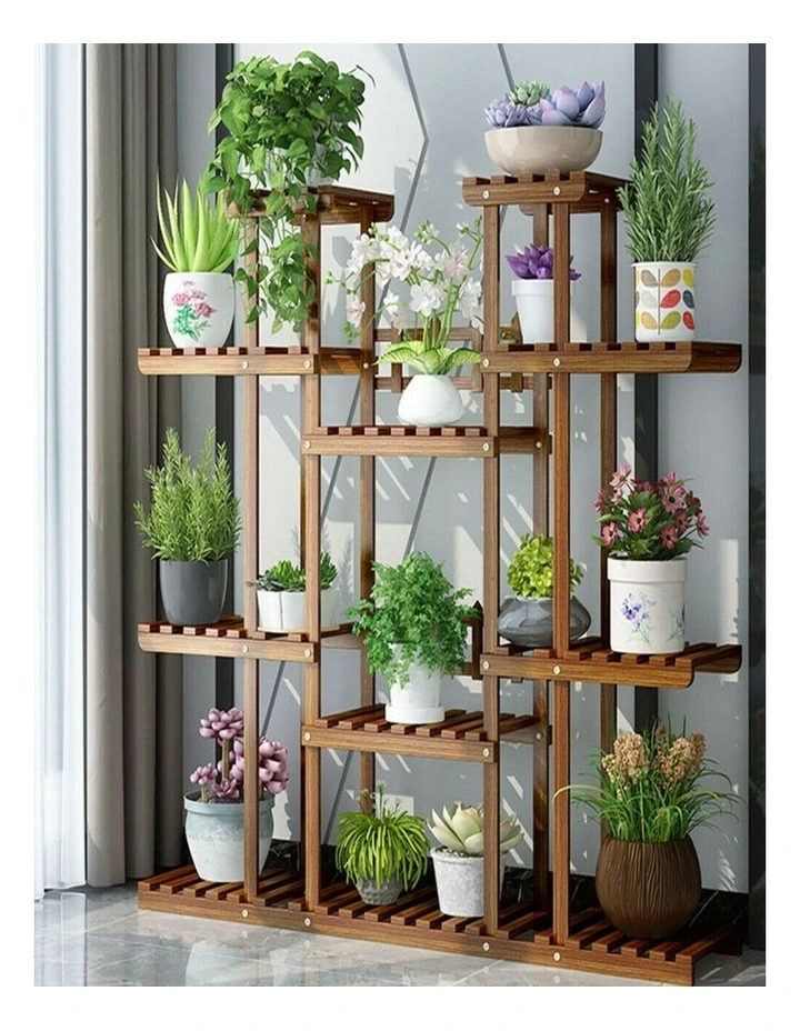 Large Wooden Plant Stand Shelf Indoor Outdoor Garden Plant Display & Storage Rack image 4