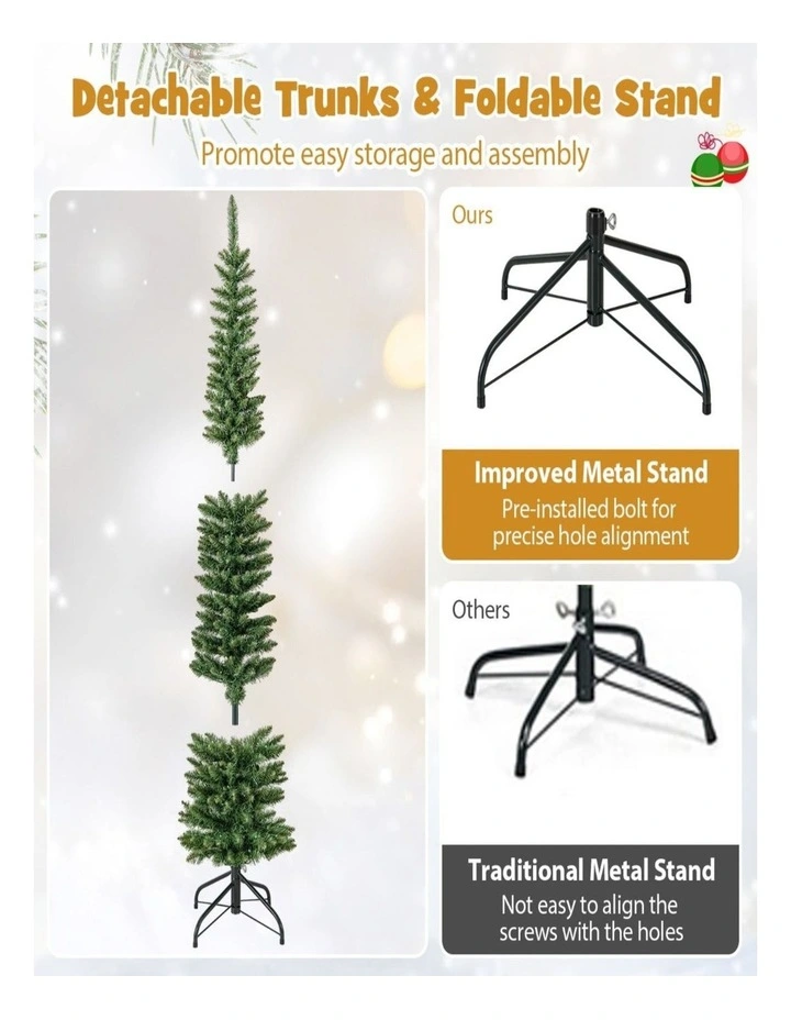 Pre-Lit Christmas Garland with LED Lights Festive Xmas Decor image 3
