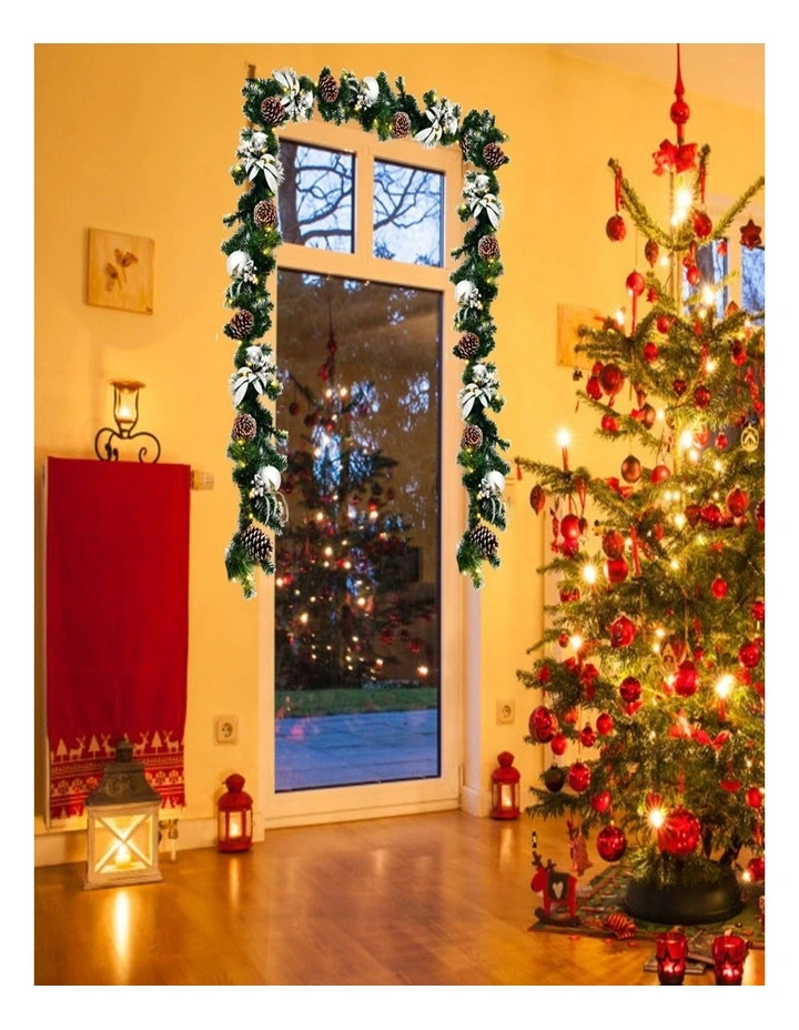 2.7m Christmas Garland with Pinecones & 50 LED Lights  Festive Decor image 5