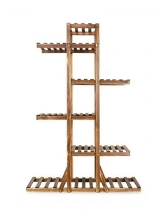 High-Low Metal Plant Stand Indoor Outdoor Flower Pot Holder for Home Garden & Balcony