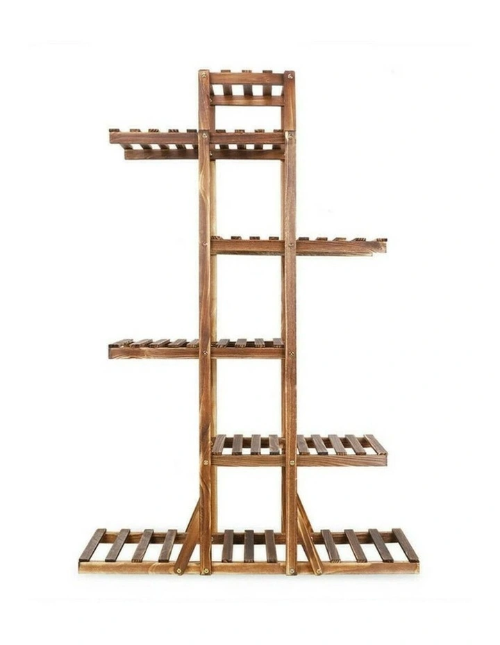 High-Low Metal Plant Stand Indoor Outdoor Flower Pot Holder for Home Garden & Balcony image 1