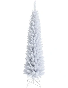 1.5m White Slim Pencil Artificial Christmas Tree Xmas Decoration