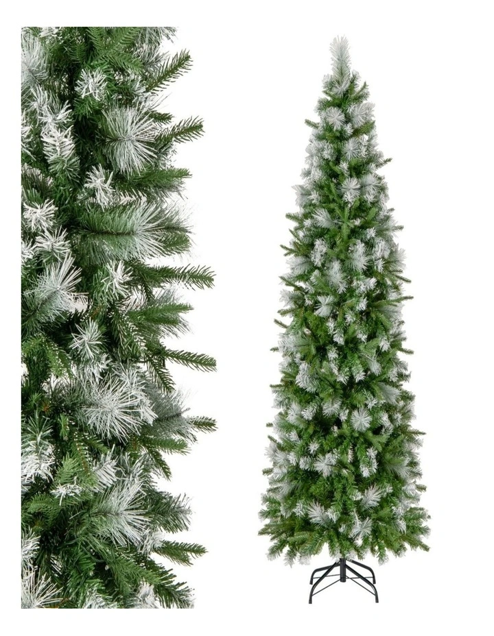 190cm Snow Flocked Pine Needle Artificial Christmas Tree image 1