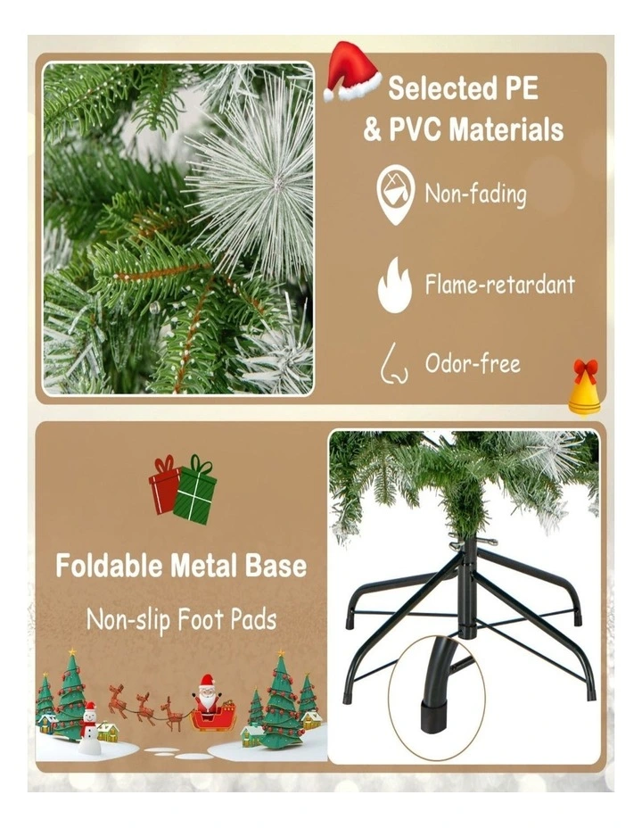 190cm Snow Flocked Pine Needle Artificial Christmas Tree image 3