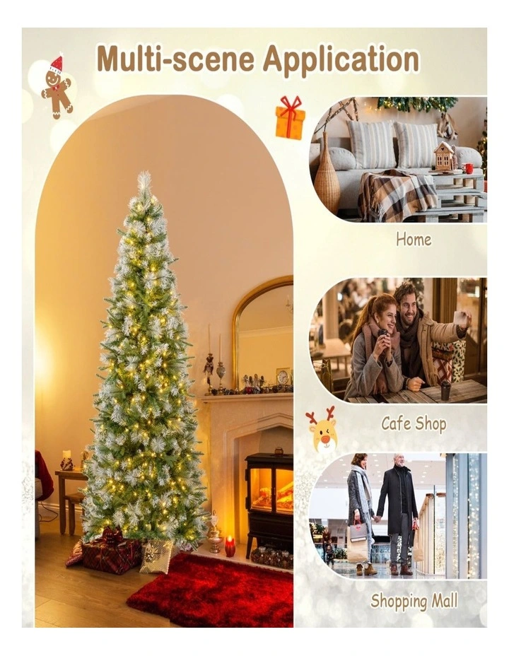 190cm Snow Flocked Pine Needle Artificial Christmas Tree image 5