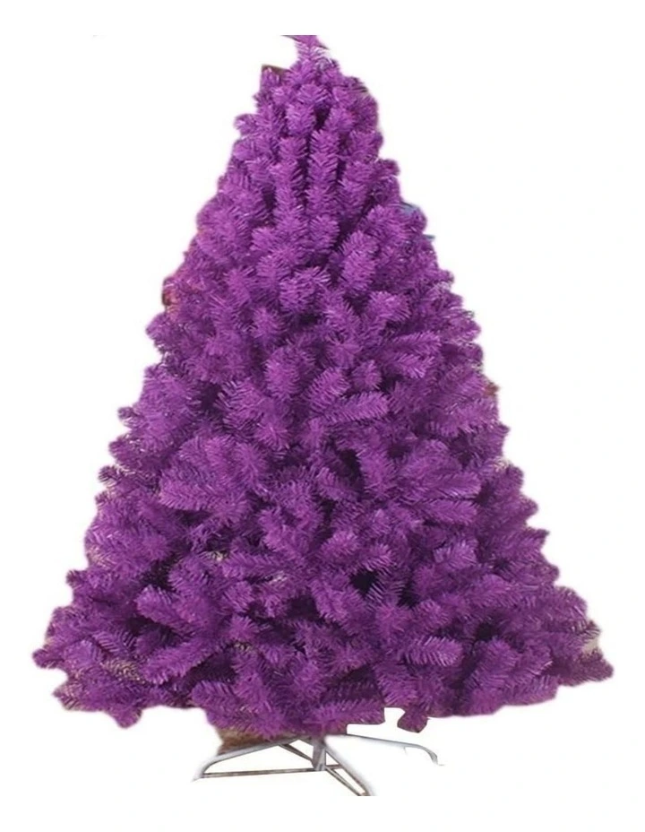 7ft Purple & Red Artificial Christmas Tree 210cm Xmas Decoration image 1
