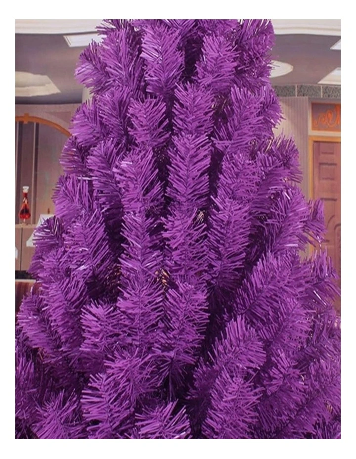 7ft Purple & Red Artificial Christmas Tree 210cm Xmas Decoration image 3