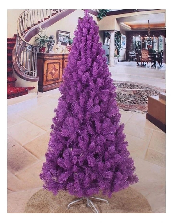 7ft Purple & Red Artificial Christmas Tree 210cm Xmas Decoration image 4