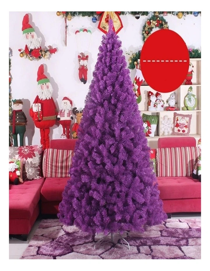 7ft Purple & Red Artificial Christmas Tree 210cm Xmas Decoration image 5