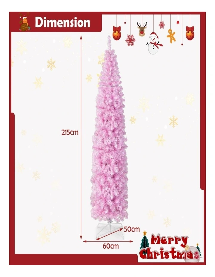 Pre-Lit Artificial Christmas Tree  1.83m/2.1m LED Xmas Decoration image 3