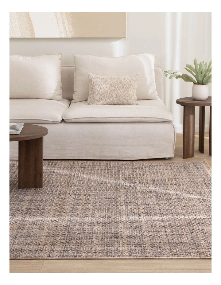 Cherie Distressed Lines Beige Grey Rug - CH05 image 4