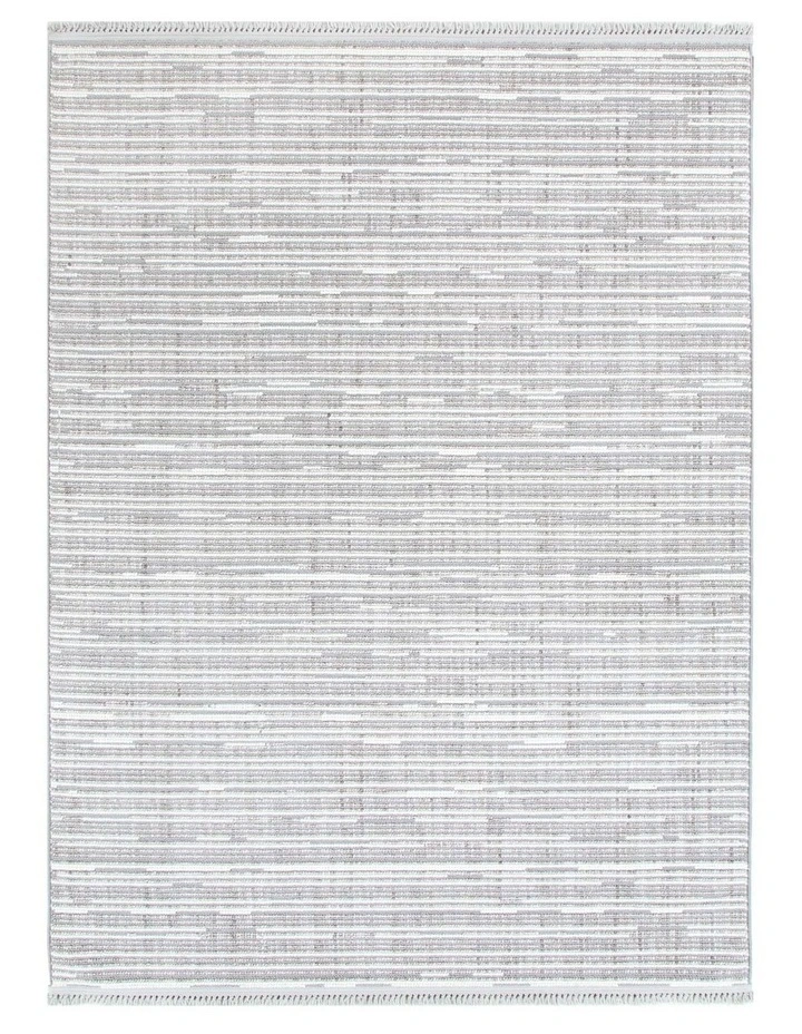 Berno Silver Ivory Loop Lines Rug - B006 image 1