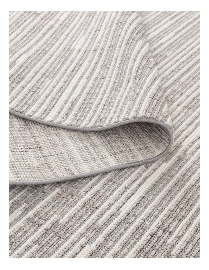 Berno Silver Ivory Loop Lines Rug - B006 image 3