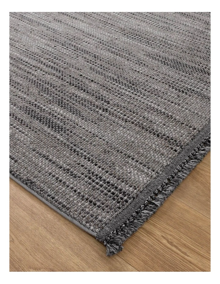 Berno Charcoal Loop Rug - B005 image 2