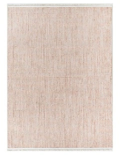 Berno Pink Ivory Loop Stripes Rug - B002