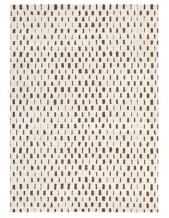 Mila Monochrome Squares Brown and Cream Rug - MIL3