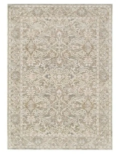 D102- Delphine Regal Green Beige Vintage Rug
