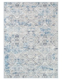 Expressions Navy Blue Ikat Rug - EX06