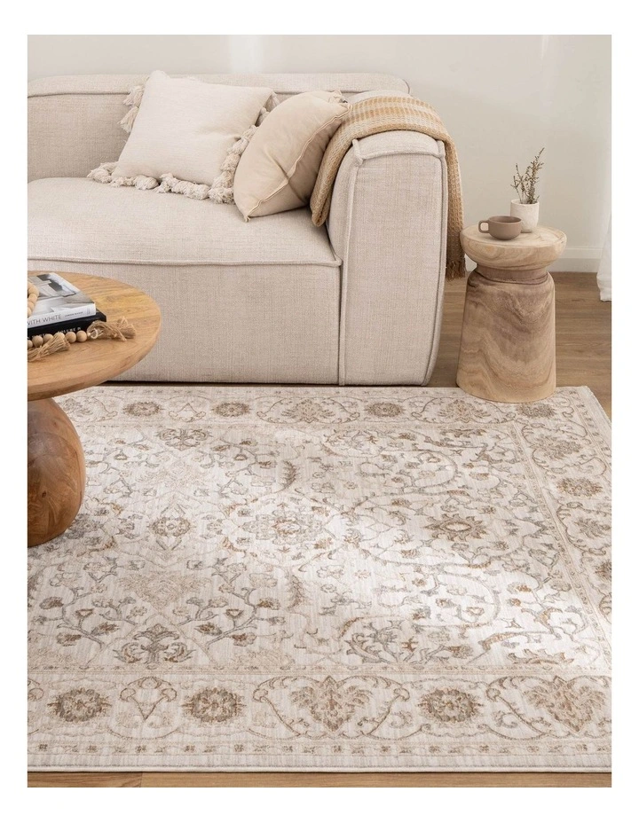 D104- Delphine Ivory Multi Vines Vintage Rug image 4
