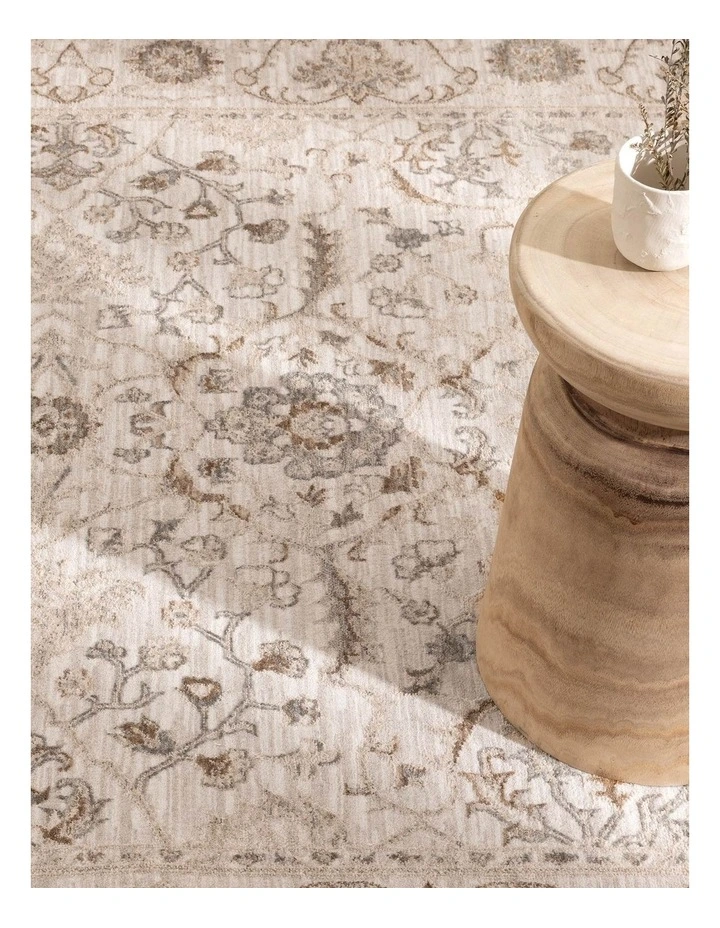 D104- Delphine Ivory Multi Vines Vintage Rug image 5