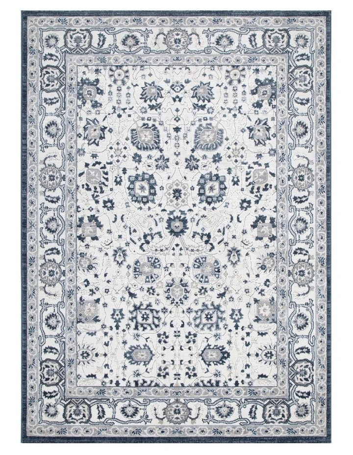 Maya Floral Traditional Blue Rug - M102 image 1